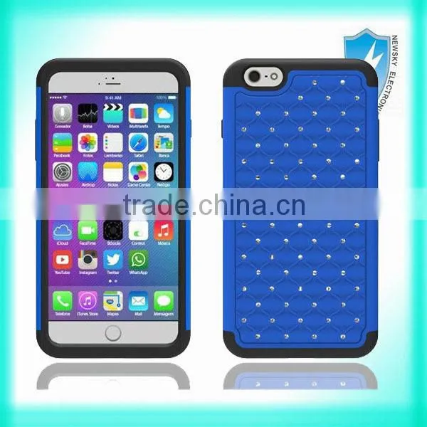 New TPU case with rhinestone smart case for iphone 6 plus