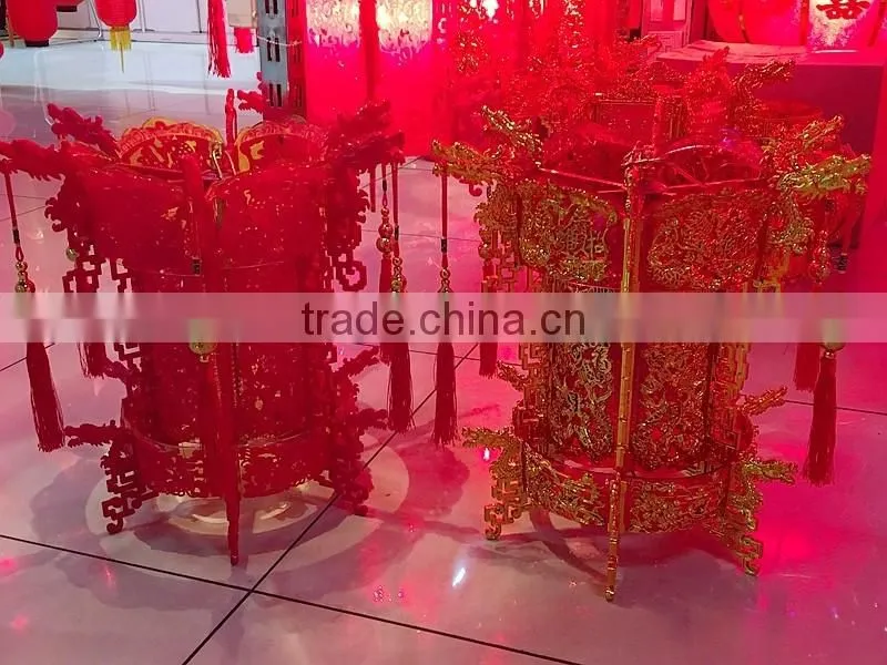 New design red detachable plastic palace lantern for sale