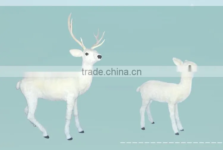 artificial realistic furry decorative plastic figurine deer kids
