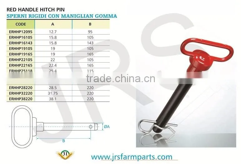Hot selling Red handle hitch pin/ Hitch Pin