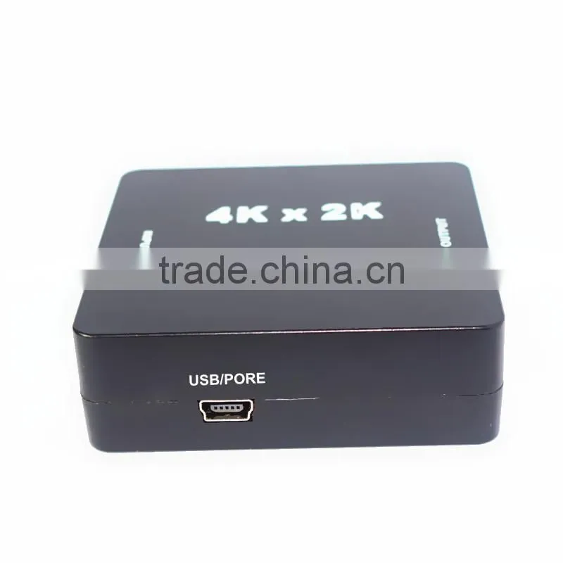 4K*2K MINI HDMI Splitter 1x2 ,1.4V HDMI splitter support 3D 2 in 1 out