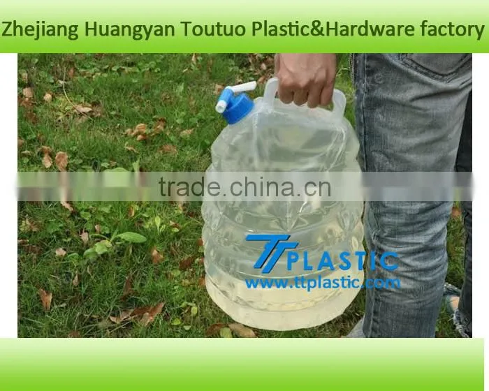 15L 4gallons camping expandable water carrier with tap