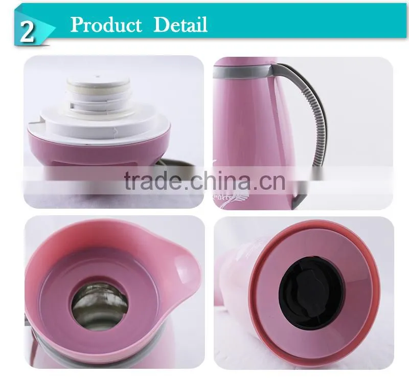 2015 Best gift thermos pot with double wall glass inner water thermos(JGFW010)