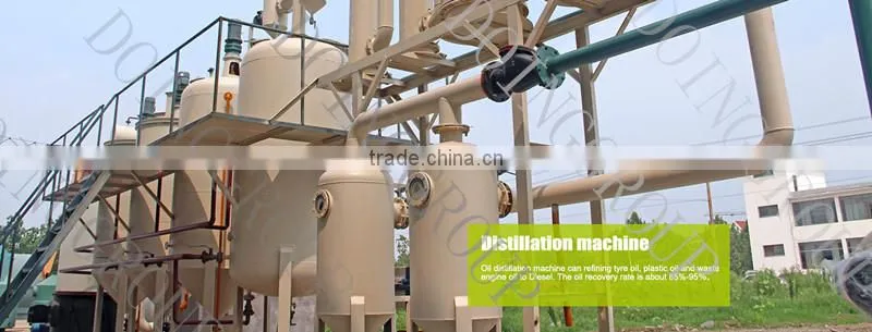 New invention waste oil refining machine for waste or crude heavy oil to diesel