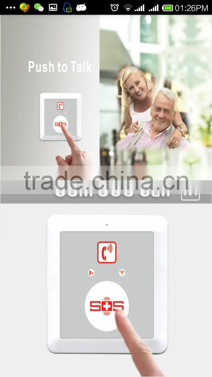 Elderly help alarm SOS emergency panic button for elderly,wireless elderly timer for medical k4