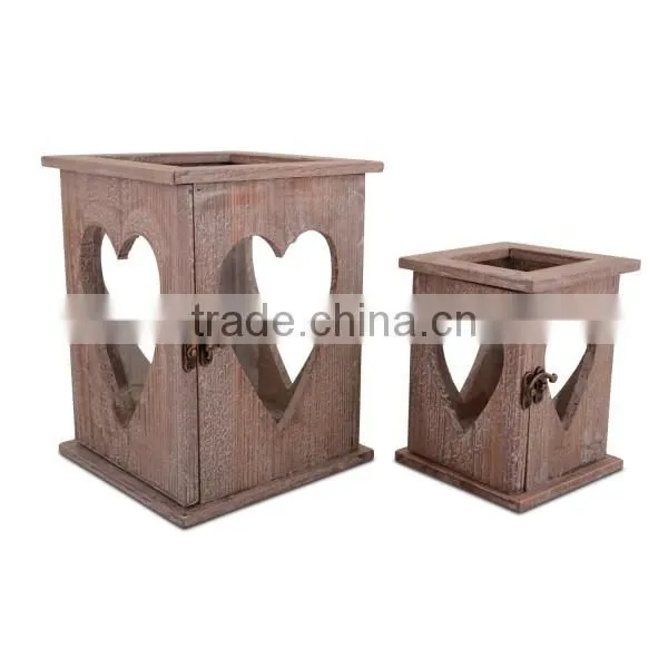 Vintage Wooden Lantern for Home Decoration