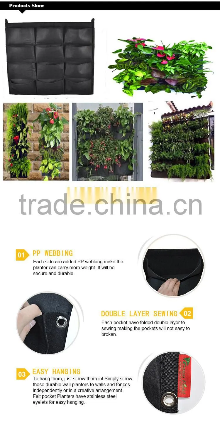 Urban garden vertical living wall planter bags wall planter pot