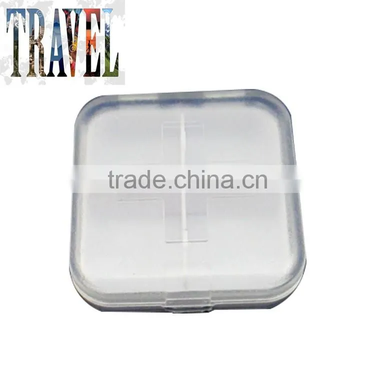 Custom logo promotional plastic travel pill container travel pill box