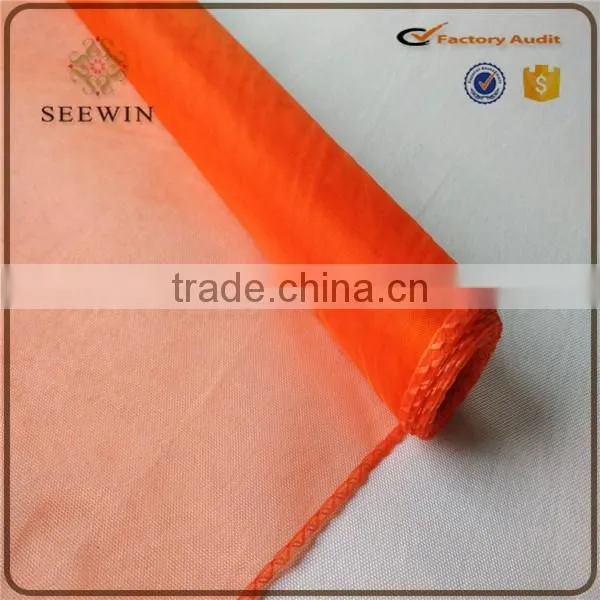 transparent silk colorful organza roll for flower wrapping and wedding decoration