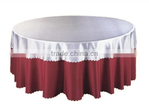 Wedding table cloth in double layers