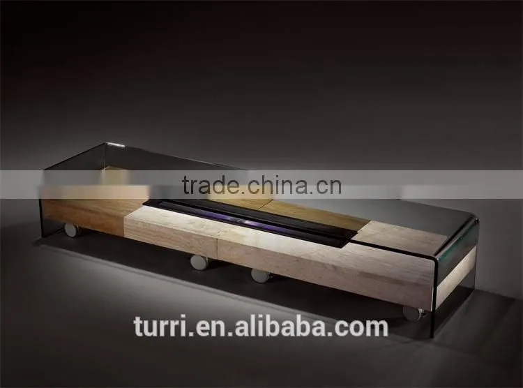 Classic White Gloss Travertine TV Stand For Living Room