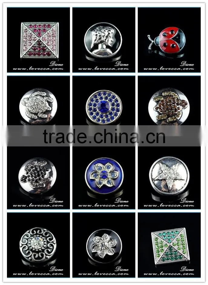Fashion Jewelery Hot Products Pendant Snap Button Jewelry Necklace Press Snap Necklace With A Chain In Stock