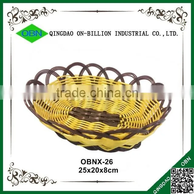 LFGB plastic rattan woven tray