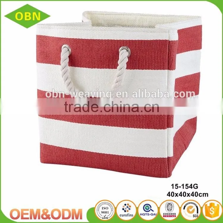 High quality custom collapsible cheap decorative storage bag paper straw storage beach basket