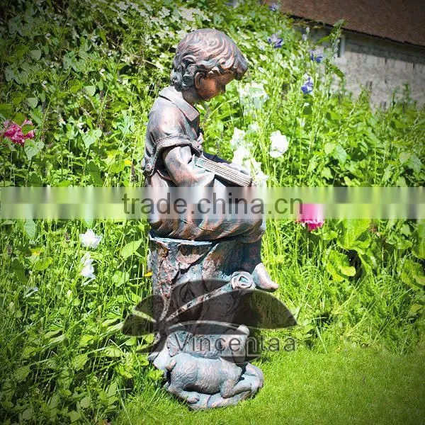 High Quality Bronze Girl Reading Statue with Customized service VSG-028