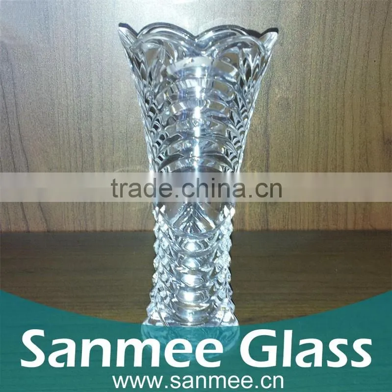 Clear Crystal Home Decorative Types of Glass Flower Vase