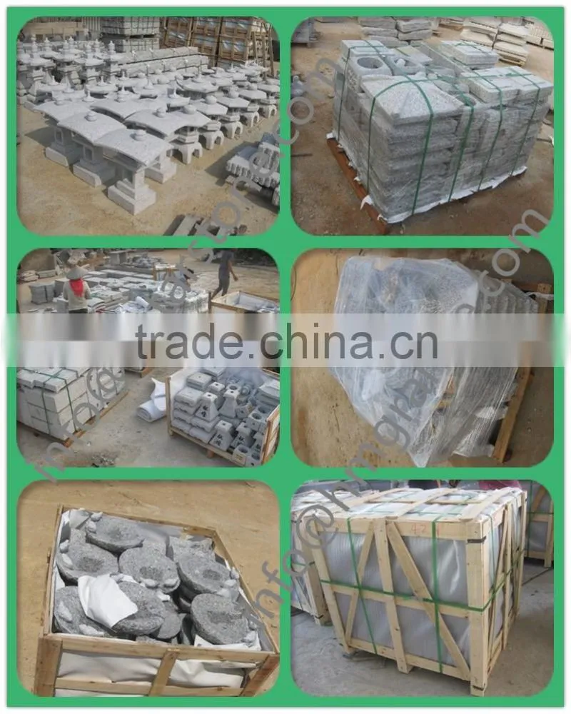 Japanese style garden granite stone lanterns