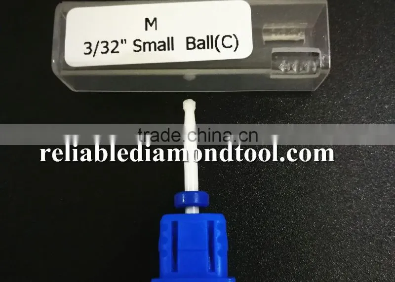Shank Diameter 2.3mm Medium Type Ceramic Burr For Nail 1 Piece Huaxing Small Ball Head Huaxing Head Diameter