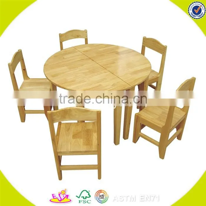Wholesale dining table and chairs fashionable wooden table and chairs set high quality baby table and chair W08G104