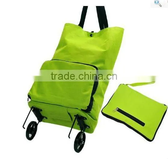 Folding Shopping Trolley Bag with Two Wheels