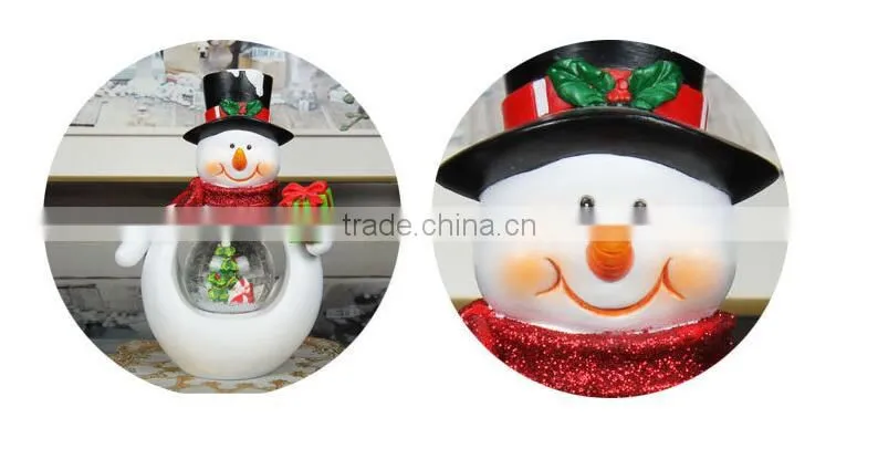 Polyresin Christmas Snow globe Snowman Snow globe with Music Box