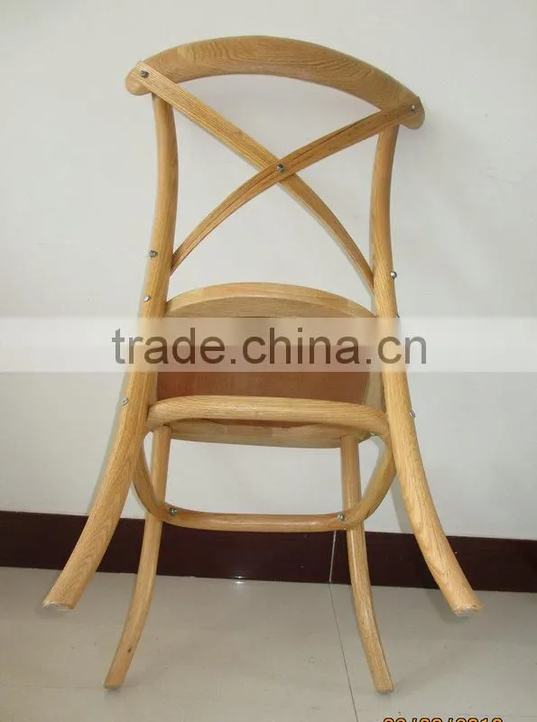 wooden cross backrest chair design for restaurant