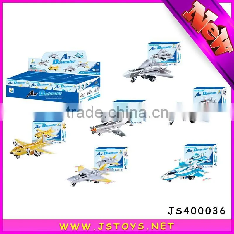 New puzzle toys pull back 3d puzzle plane and car series