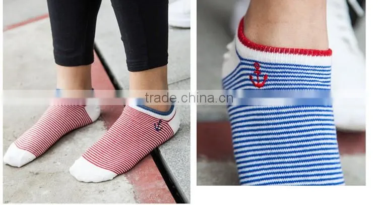 New style different pattern cotton Korean style men wear sport Ankle Invisible Sock compression sock