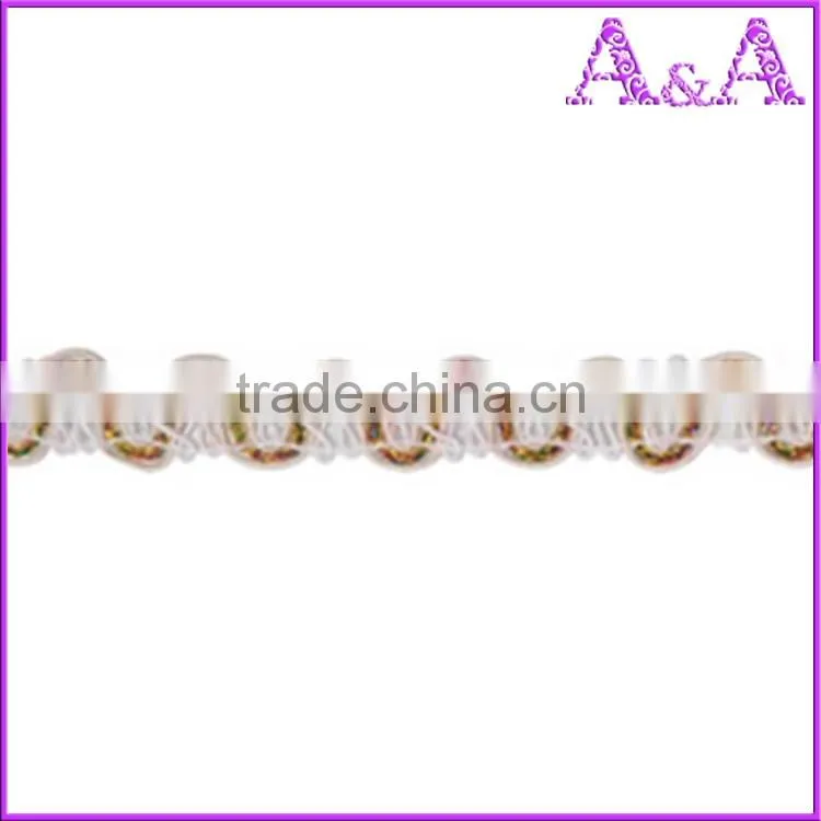 Wholesale new style sequin ribbon flowers lace trim of decorative trim