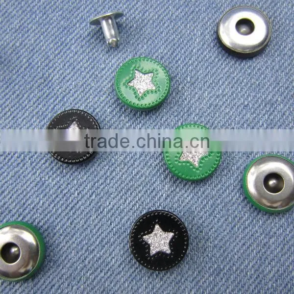 custom jeans rivets buttons