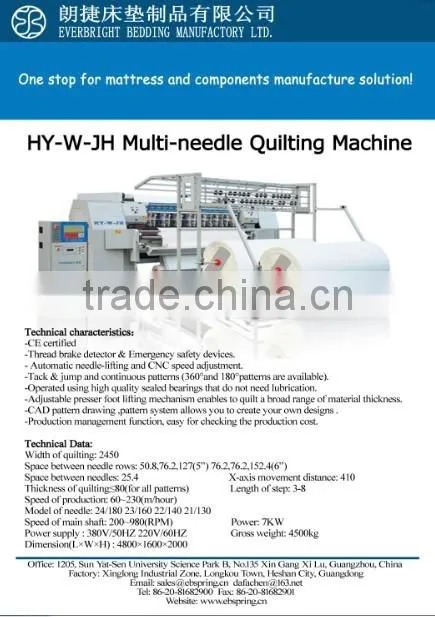 HY-QG-3 safety protection covers Slitting Machine for Mattress Quilted Fabrics