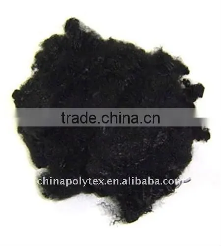 China manufacturer 1.4D/1.5D X38mm dope dyed polyester staple fiber