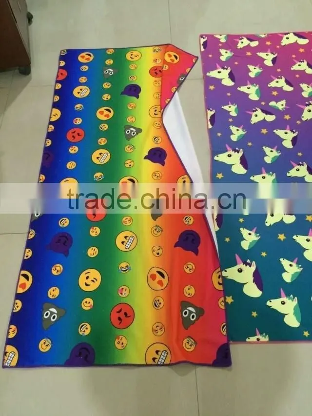 Ultra Absorbent Soft Microfiber Round prinited BeachTowel