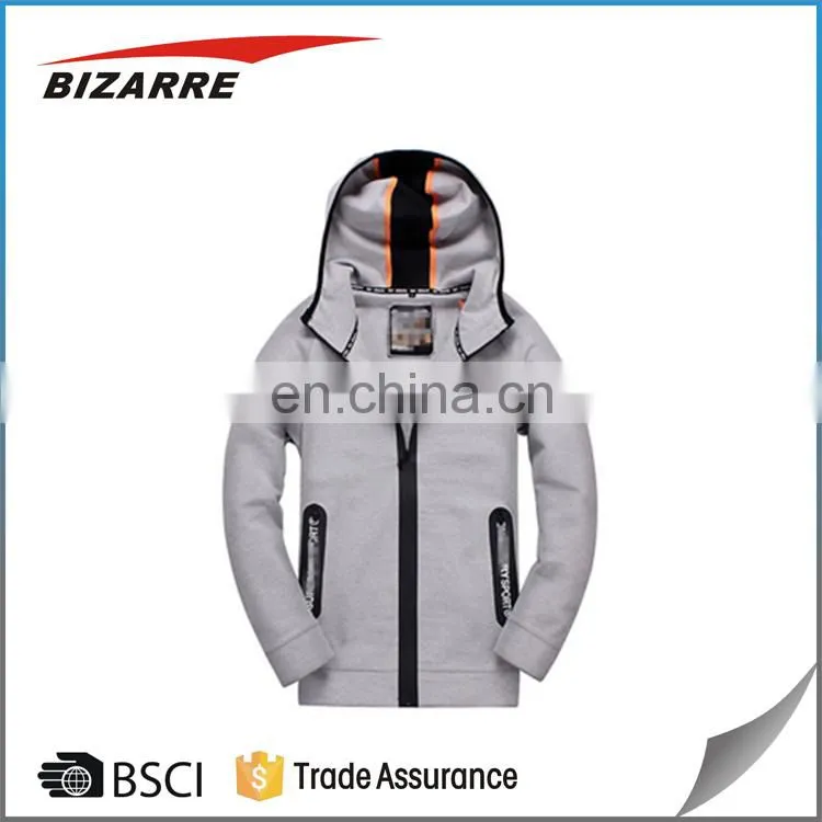 Any color available embroidery own logo dry fit sports hoodie jacket