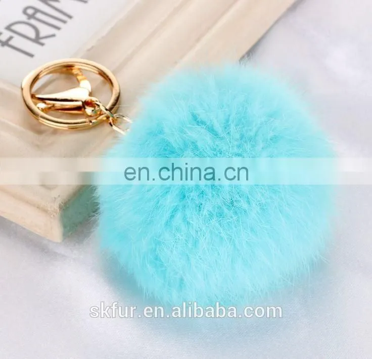 Fashionable rabbit fur keychain