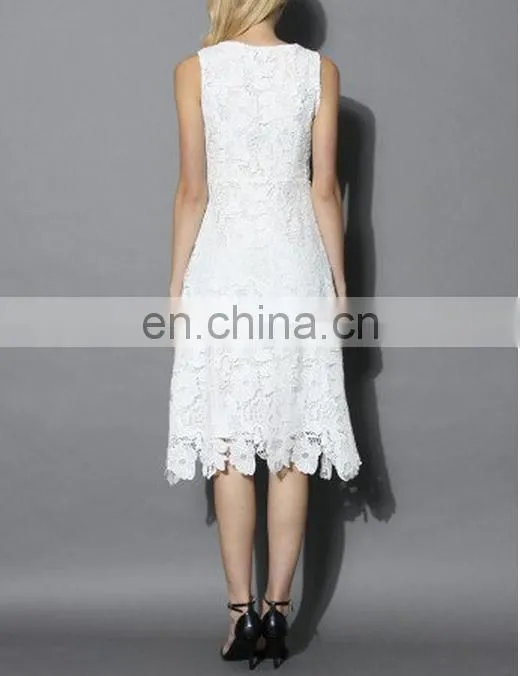 Top grade women clothes fashion lined lace dress