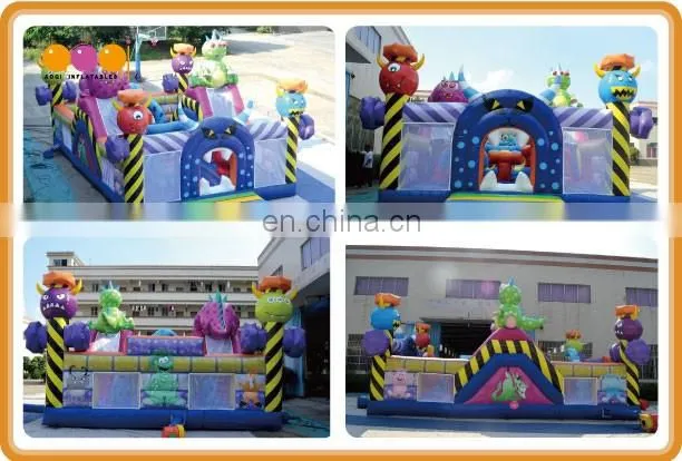 Best price large inflatable kids playland monsters inflatable fun city with free EN14960