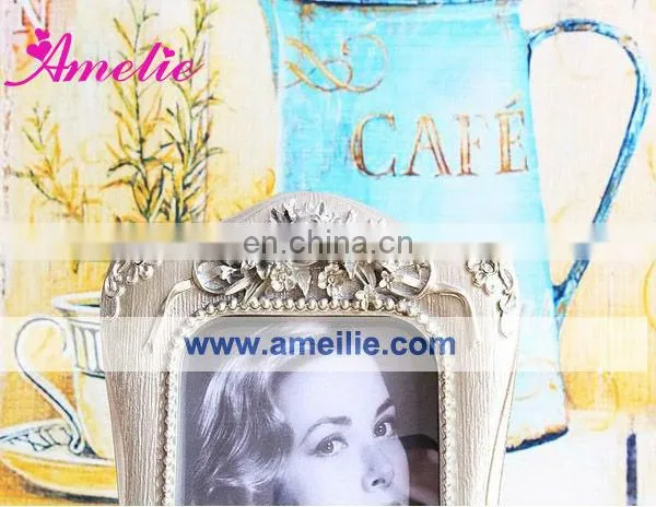 A0123 wholesale resin Classic European Style silver picture frame 6*4