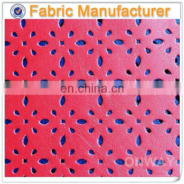 Shaoxing onway textile Make-to-order embossed pu leather designer pu leather wallet pu leather car seat cover