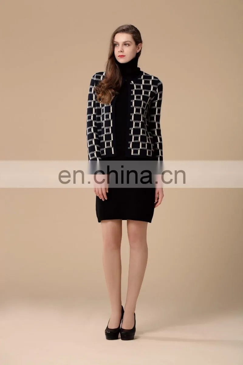 100% cashmere elegant women's cashmere cardigan without buttons