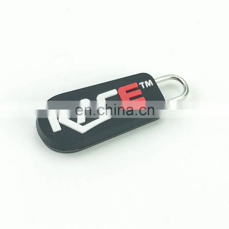 silicone zipper pull custom made zipper pulls Rubber for luggage