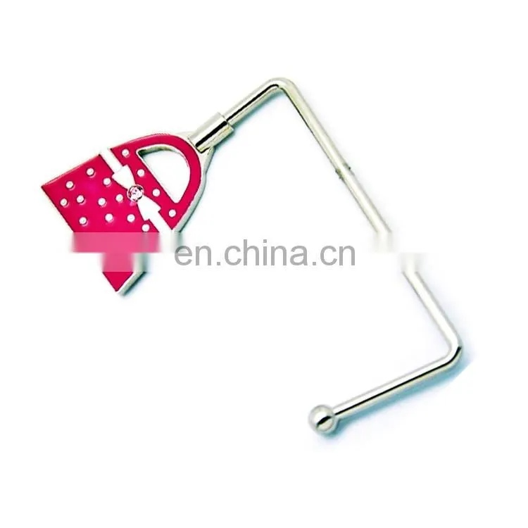 Portable custom logo purse hanger hook
