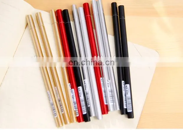 slim gold silver gel pen
