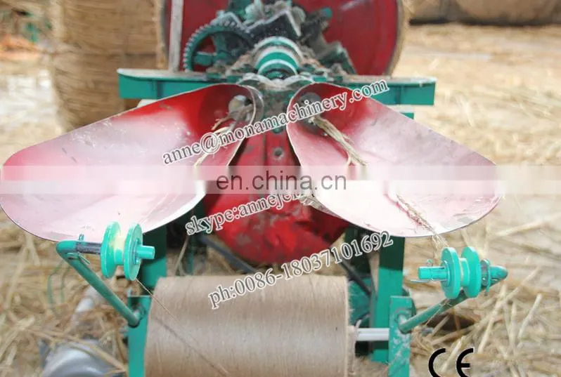 Manual grass rice wheat straw rope knitting twisting making machine
