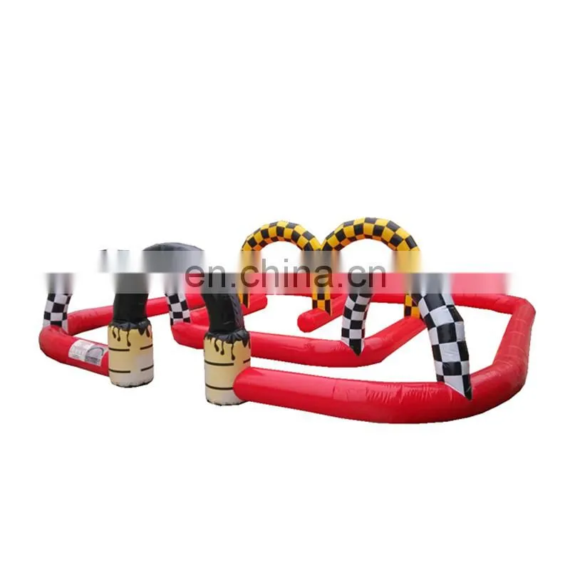 Interactive Game Competition Track Inflatable Car Race Track For Sale