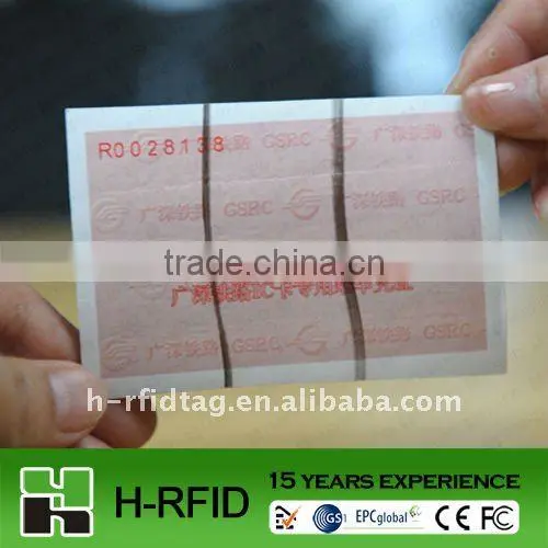 assets management application 6C UHF RFID paper tag