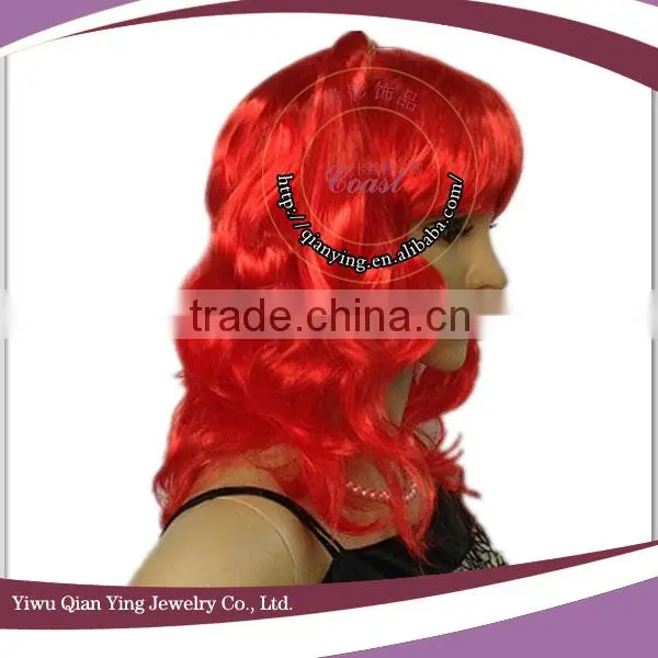 high quality synthetic red party costumes cosplay wig
