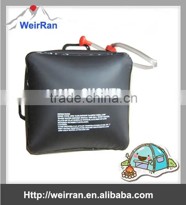 (74665) 40L emergency neccessity black solar heating portable outdoor shower