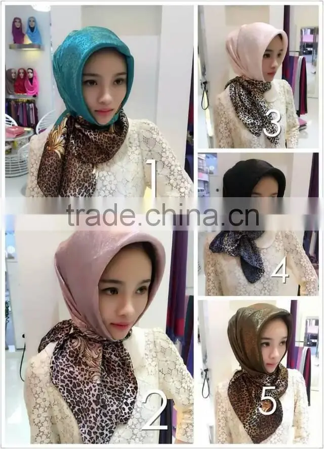 S135 new style silk muslem square scarf