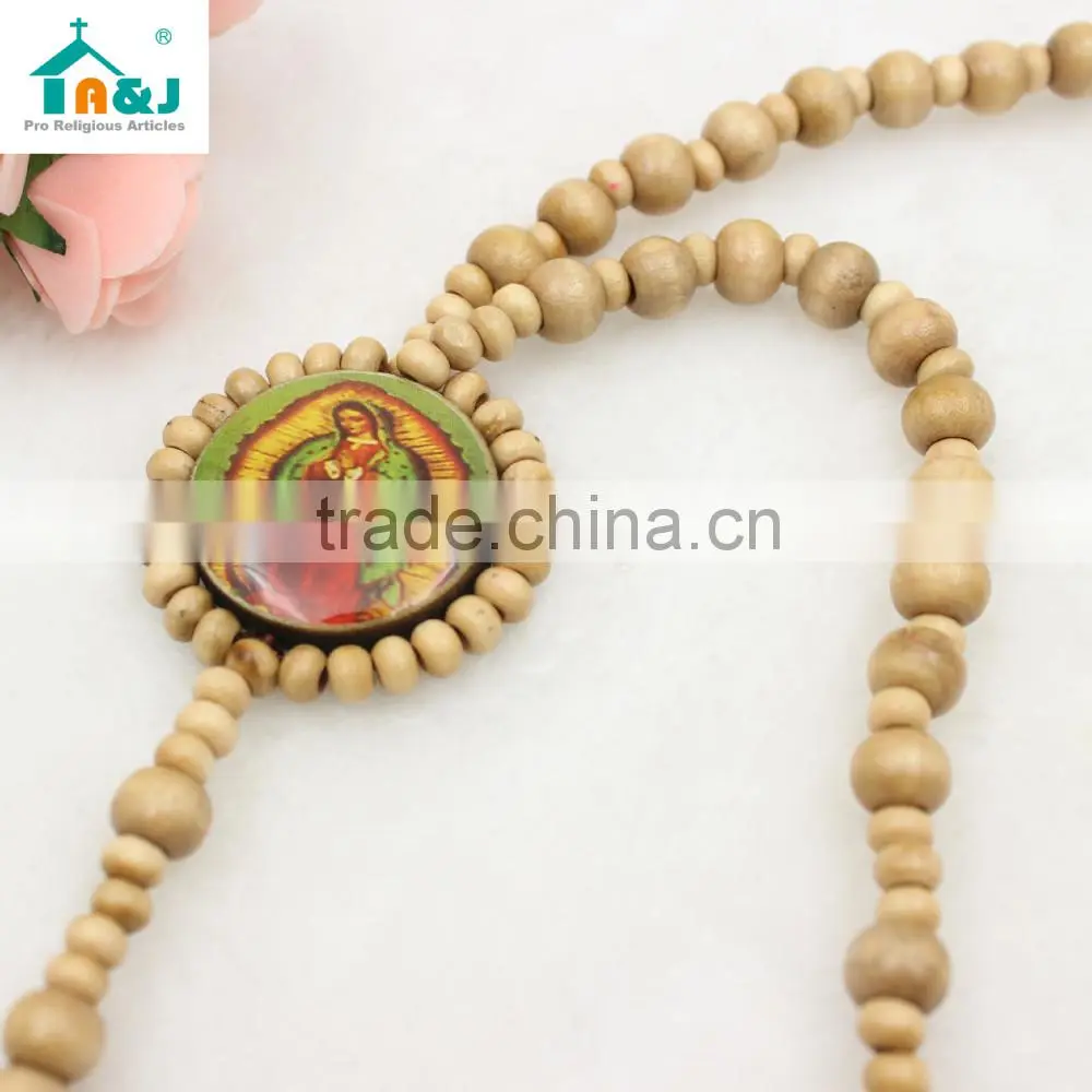 Wholesale wooden beads Gudalupe Rosary
